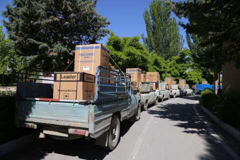  گزارش تصویری اهدای ۷۳۳ فقره جهیزیه به مددجویان کمیته امداد کردستانی 1403.2.26